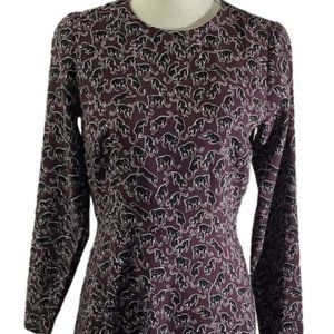 Ann Taylor Panther Print Midi Dress